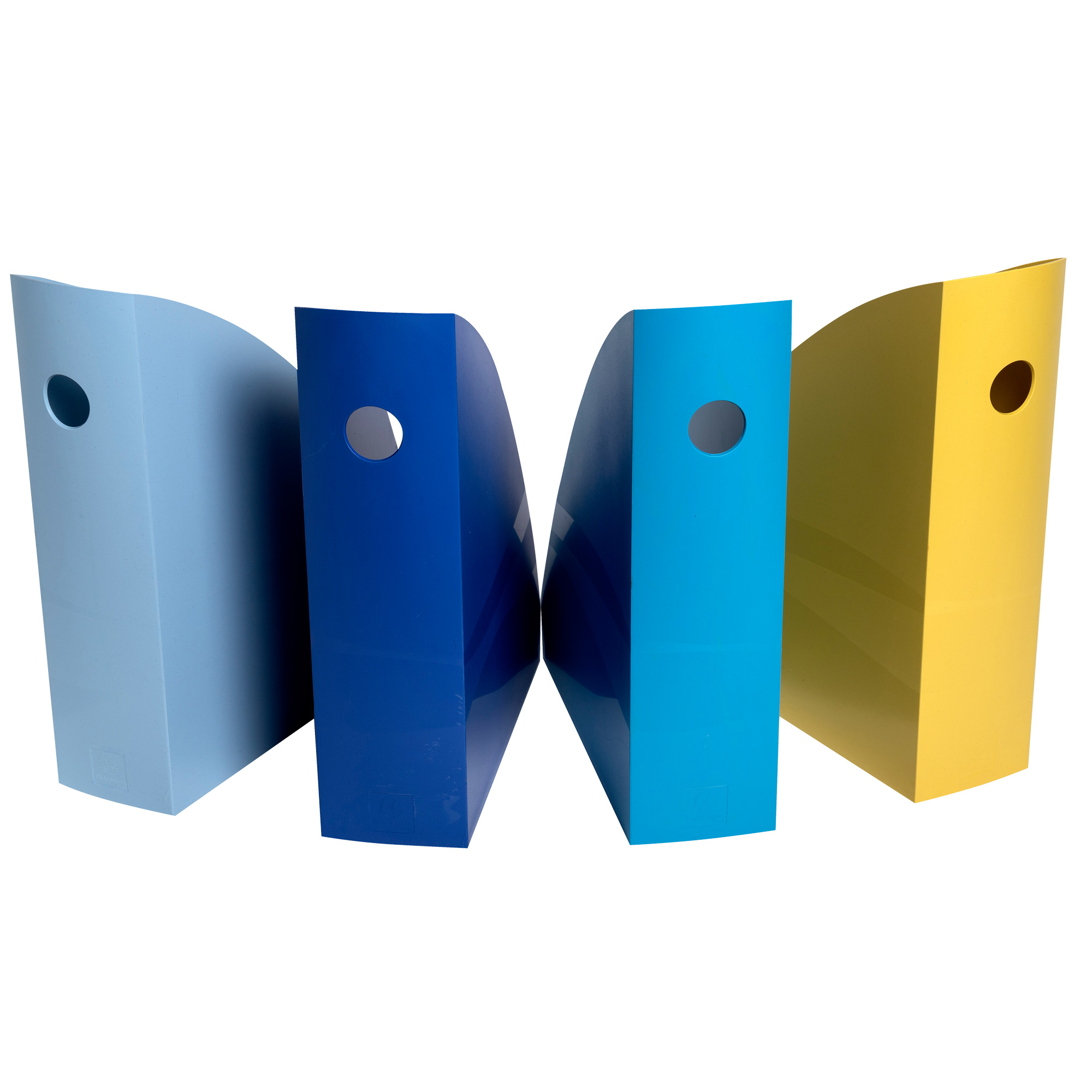 Set 4 portariviste Mag-Cube Bee Blue - 26,6 x 8,2 x 30,5 cm - colori assortiti - Exacompta