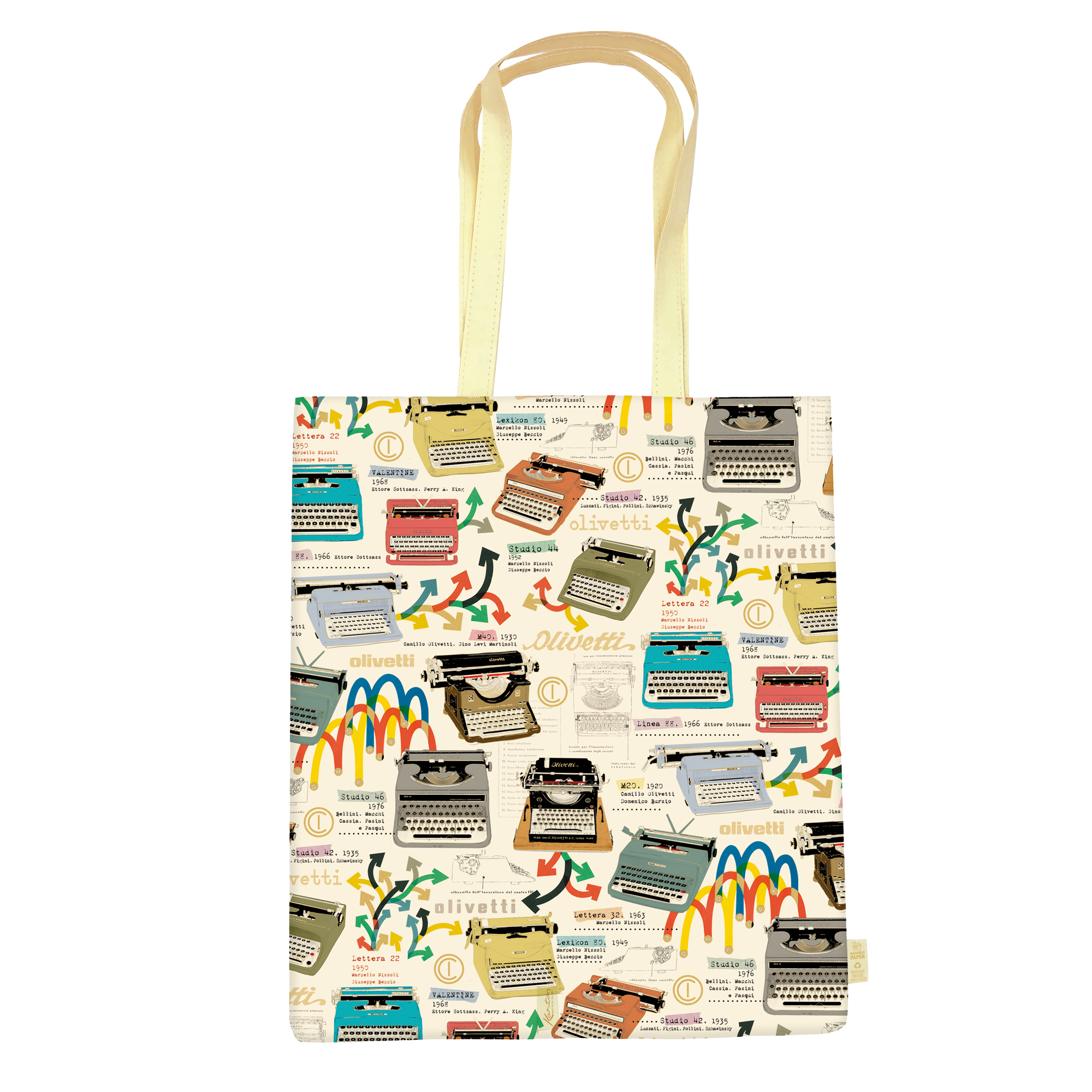 Shopper lavabile con manici Olivetti cm 35x40