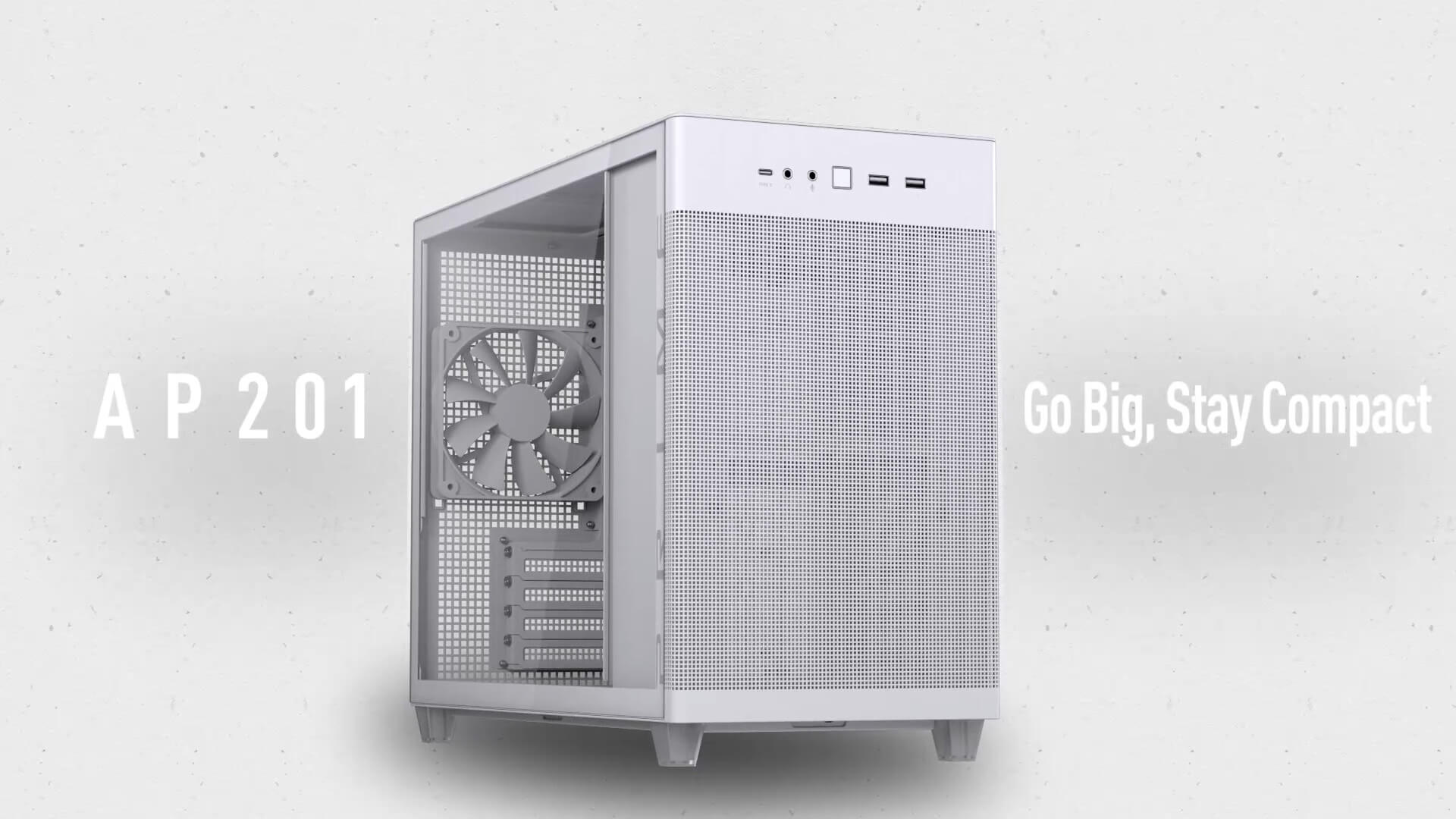 AP201 ASUS PRIME CASE TG WHITE