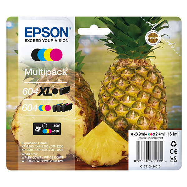 Epson - Multipack Cartucce - 604XL - BK/C/M/Y - C13T10H94010
