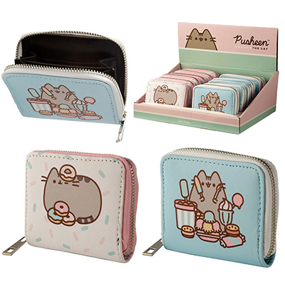 Esp.12 portafoglio piccolo con zip pusheen il gatto