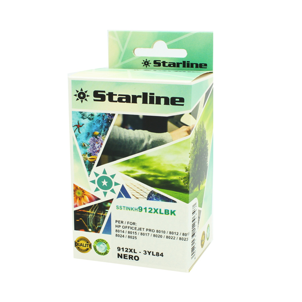 Starline - Cartuccia Ink per HP 912 XL - Nero - 58ml