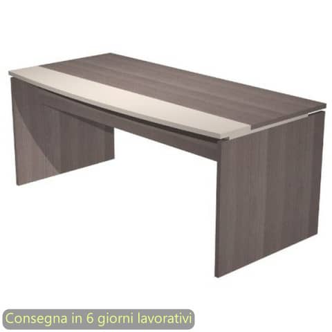 Scrivania bicolore Presto Plus Direction 180x87xH.74 cm fianchi melaminico