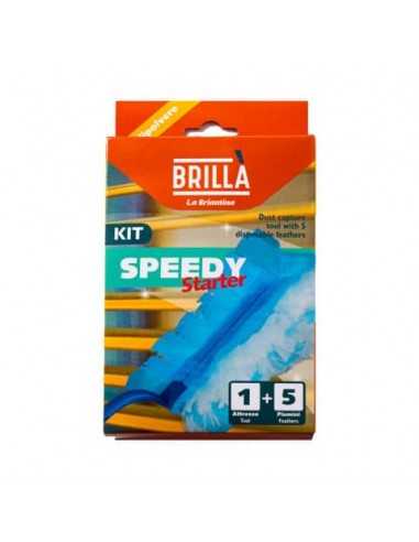 Catturapolvere con manico Speedy Started Brillà 1 manico + 5 piumini ATT02522A