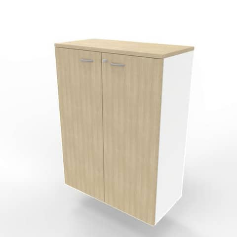 Armadio a giorno medio finitura rovere scocca trama antracite 90x45xH.123,2 cm