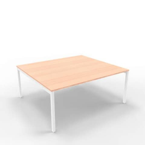 Bench piano noce canaletto 180x160xH.75 cm gamba a ponte in acciaio argento linea Practika P3 - ECBEC18-CL-A