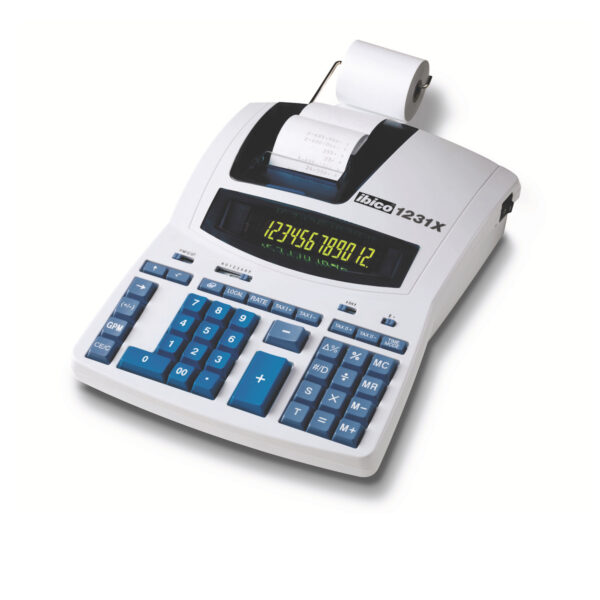 Calcolatrice da tavolo scrivente 1231X – 12 cifre – bianco – Ibico
