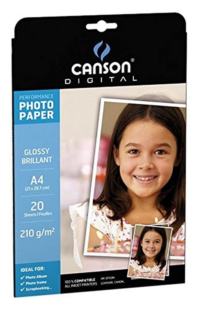 Carta fotografica Canson performance glossy A4 gr.210 fg.20