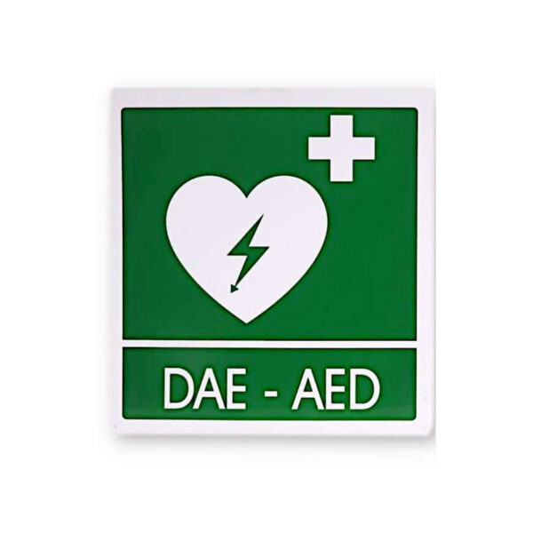 Cartello frontale dae-aed cm.29×36 per defibrillatore