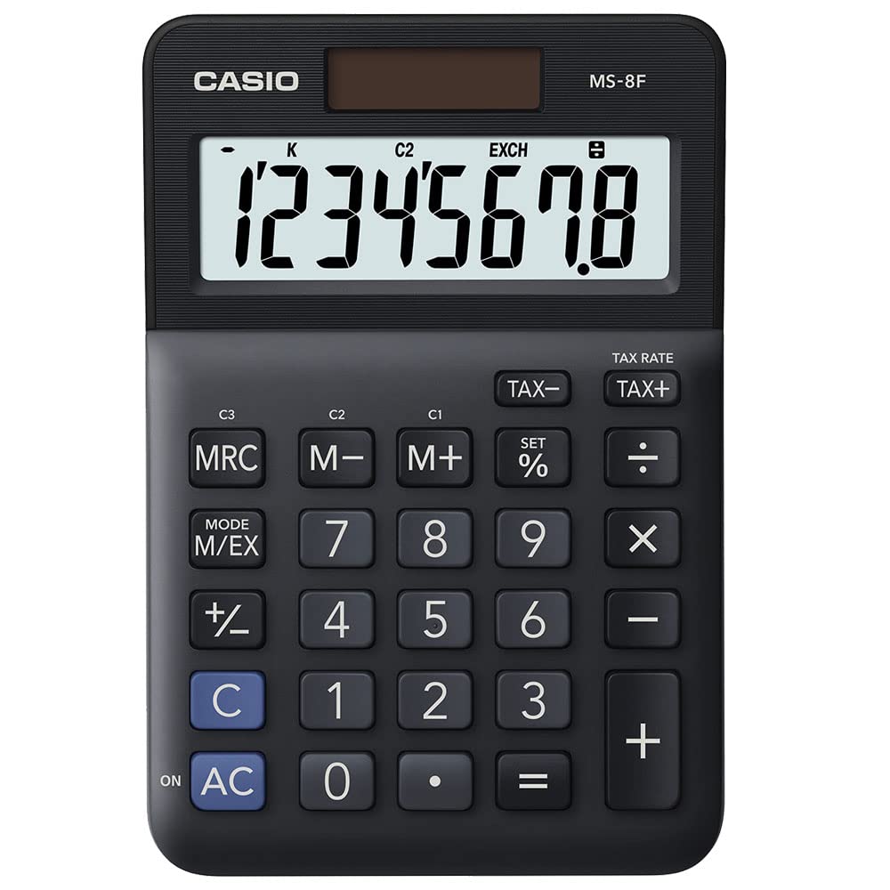 Calcolatrice tavolo Casio ms-8f a 8 cifre doppia alimentazione