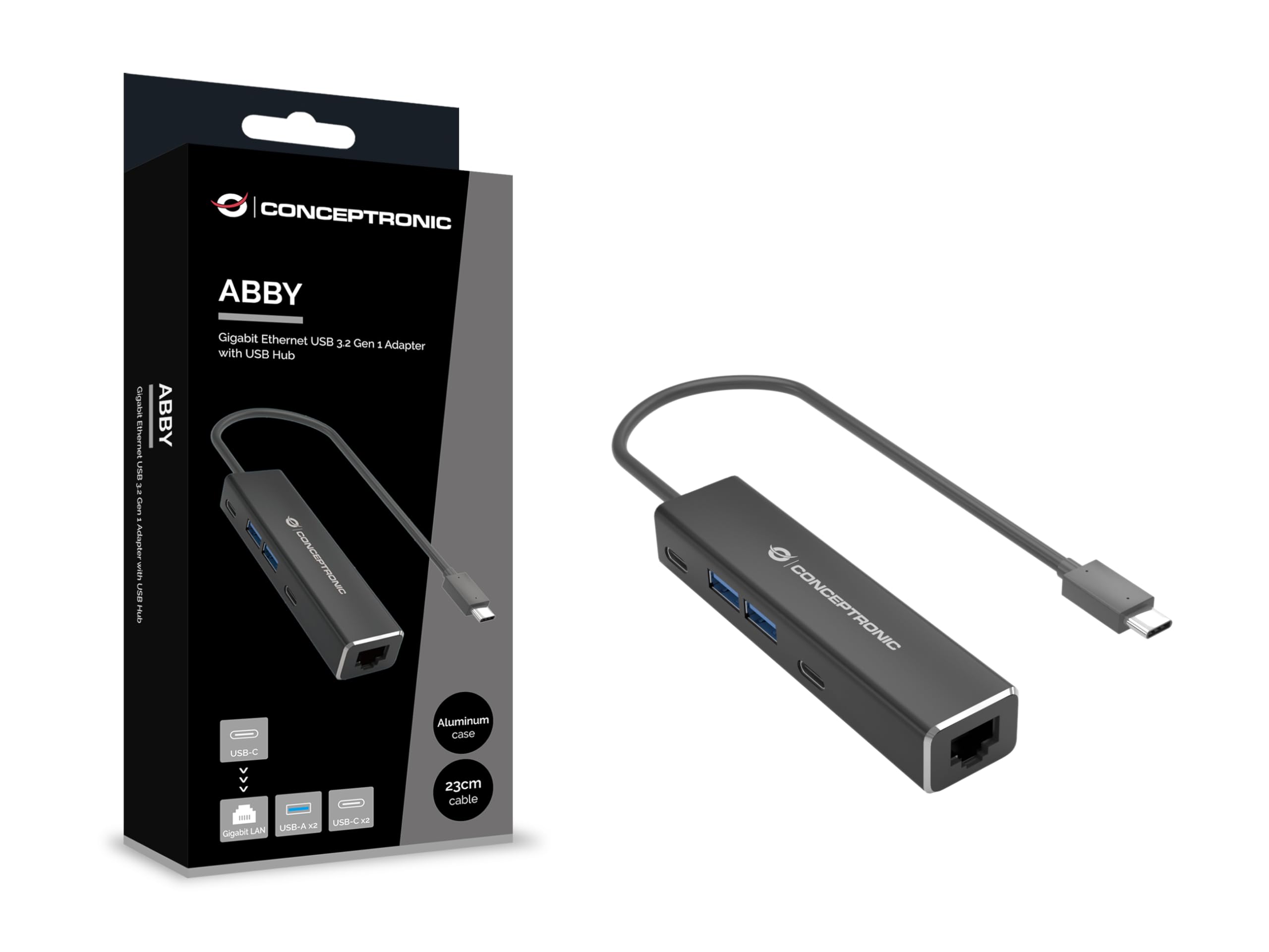 USB 3.2 GEN 1 ADAPTER WITH USB HUB