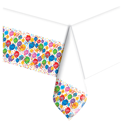 TOVAGLIA IN PLASTICA HAPPY BALLOONS CM 140X270