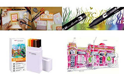 Set 18 penna Tombow dual brush colori terrestri (15 + 3 omaggio)