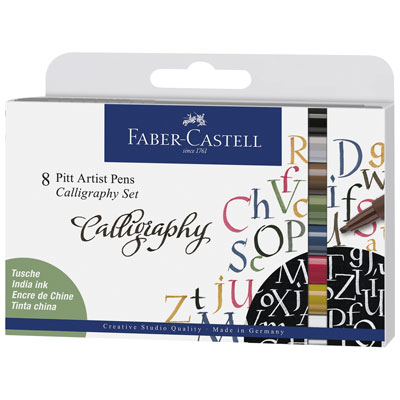 ARTIST PEN FABER CALLIGRAFICO IN BUSTA PZ.8 KIT BASE COMPLETO