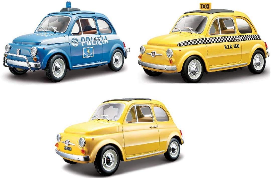 Veicolo die cast collezione auto fiat 500 1:24