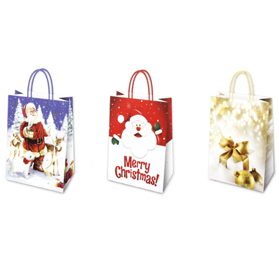 SHOPPER CARTA FANTASIA NATALE XMAS3 CM 54X14X50 PZ.25