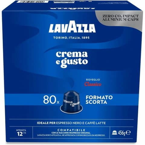 Caffè in capsule compatibili Nespresso C&G Lavazza Classico conf. da 80 pz - 7020