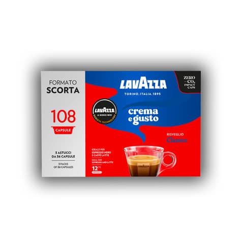 Caffè in capsule monodose A Modo Mio Crema e Gusto conf. da 108 pz - 8235