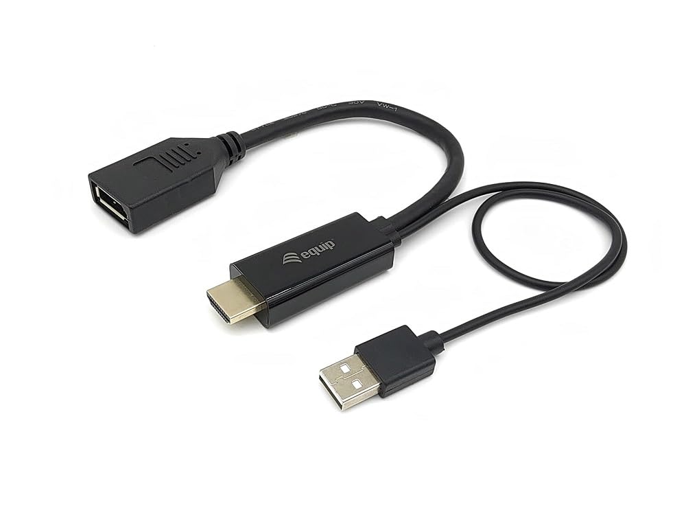 HDMI TO DISPLAYPORT ADAPTER , BLACK