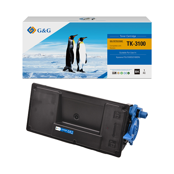 GG - Toner compatibile per KyoceraFS-2100D- Nero - 12.500 pag