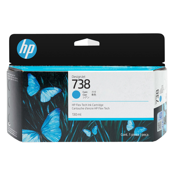 Hp Cartuccia ink DesignJet 738 Ciano -130ml