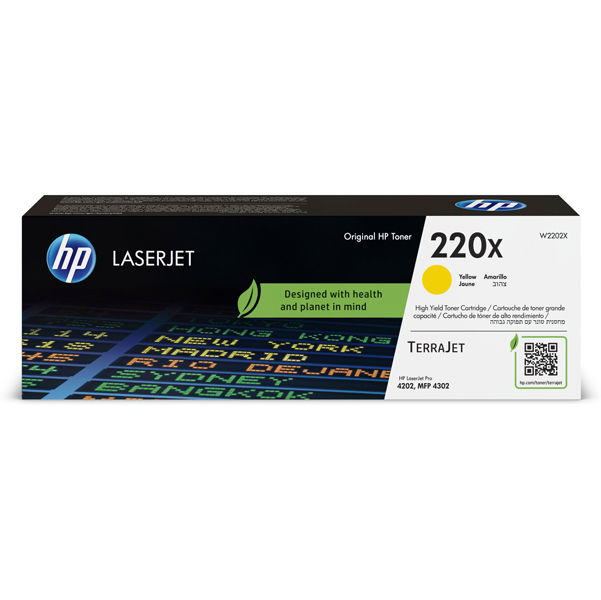 Hp - Cartuccia toner originale LaserJet HP 220X - Giallo - W2202X - 5.500 pag