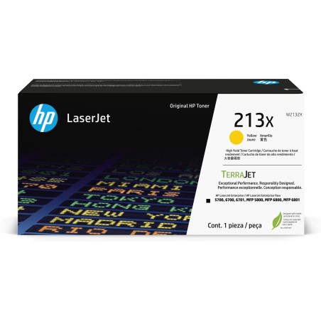 Hp - Cartuccia toner originale LaserJet HP 213X - Giallo - W2132X - 6.000 pag