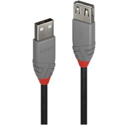 0,2M USB 2.0 KABEL AM / AF, ANTHRA