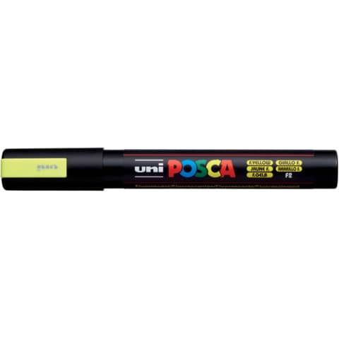 Marcatore a tempera Posca Uni-Ball punta tonda 1,8-2,5 mm giallo fluo PC5M GIALLO FLUO