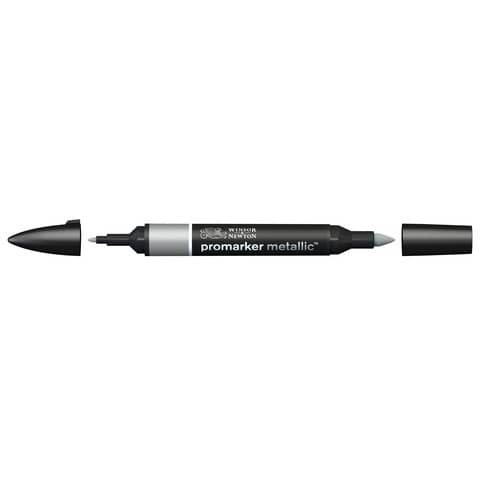 Pennarelli doppia punta Winsor&Newton metallic silver - 0206691