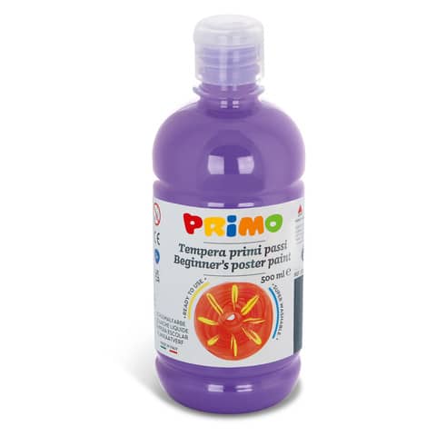 Tempera brillante in bottiglia in PET Primo Primi Passi 500 ml lilla 202BR500450