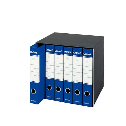 Gruppo di sei registratori con custodia Oxford G84 protocollo conf. da 6 pezzi Esselte blu - 390788050