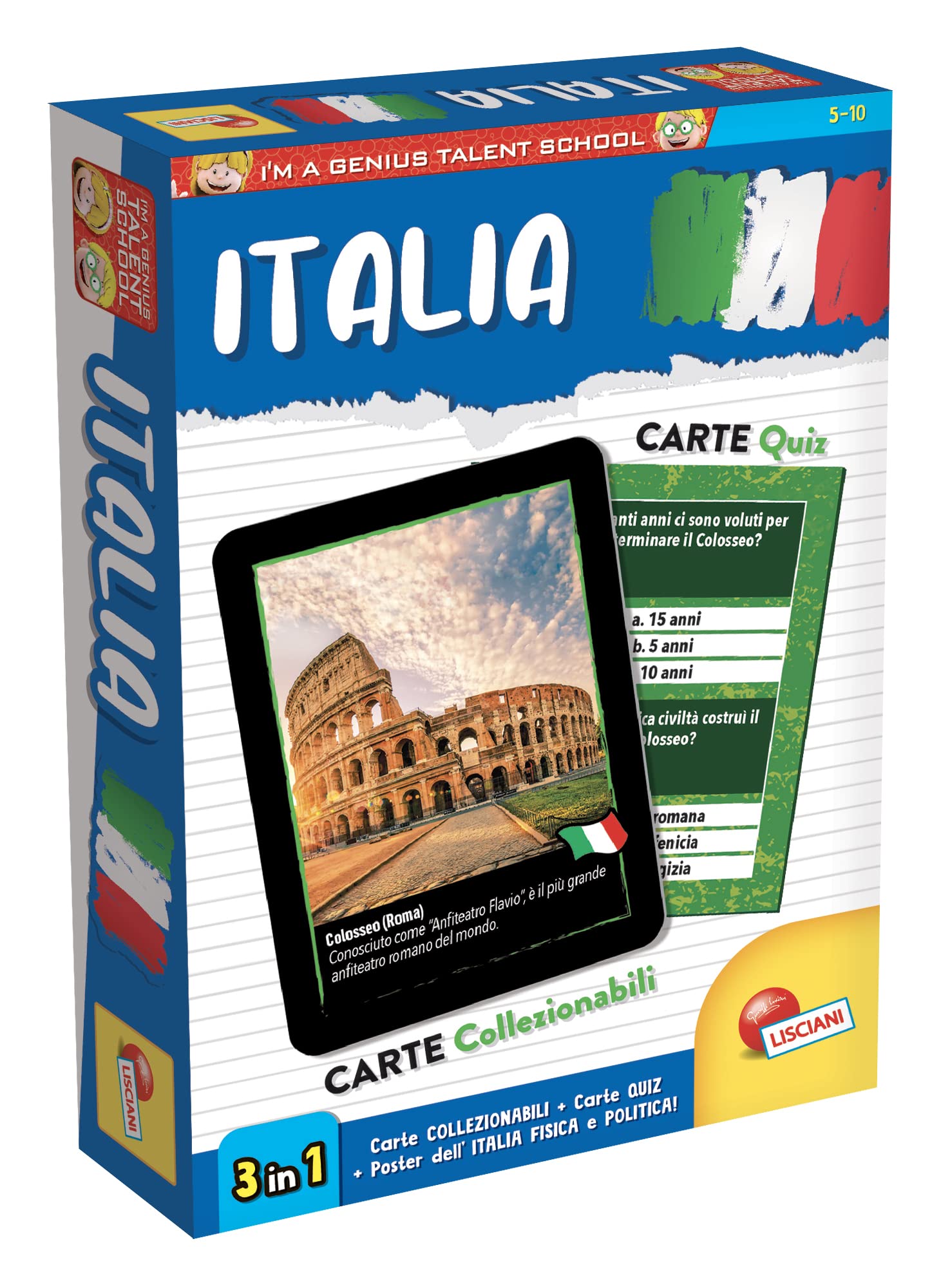 Gioco in scatola Lisciani I'm a Genius Quiz Italia - 100132