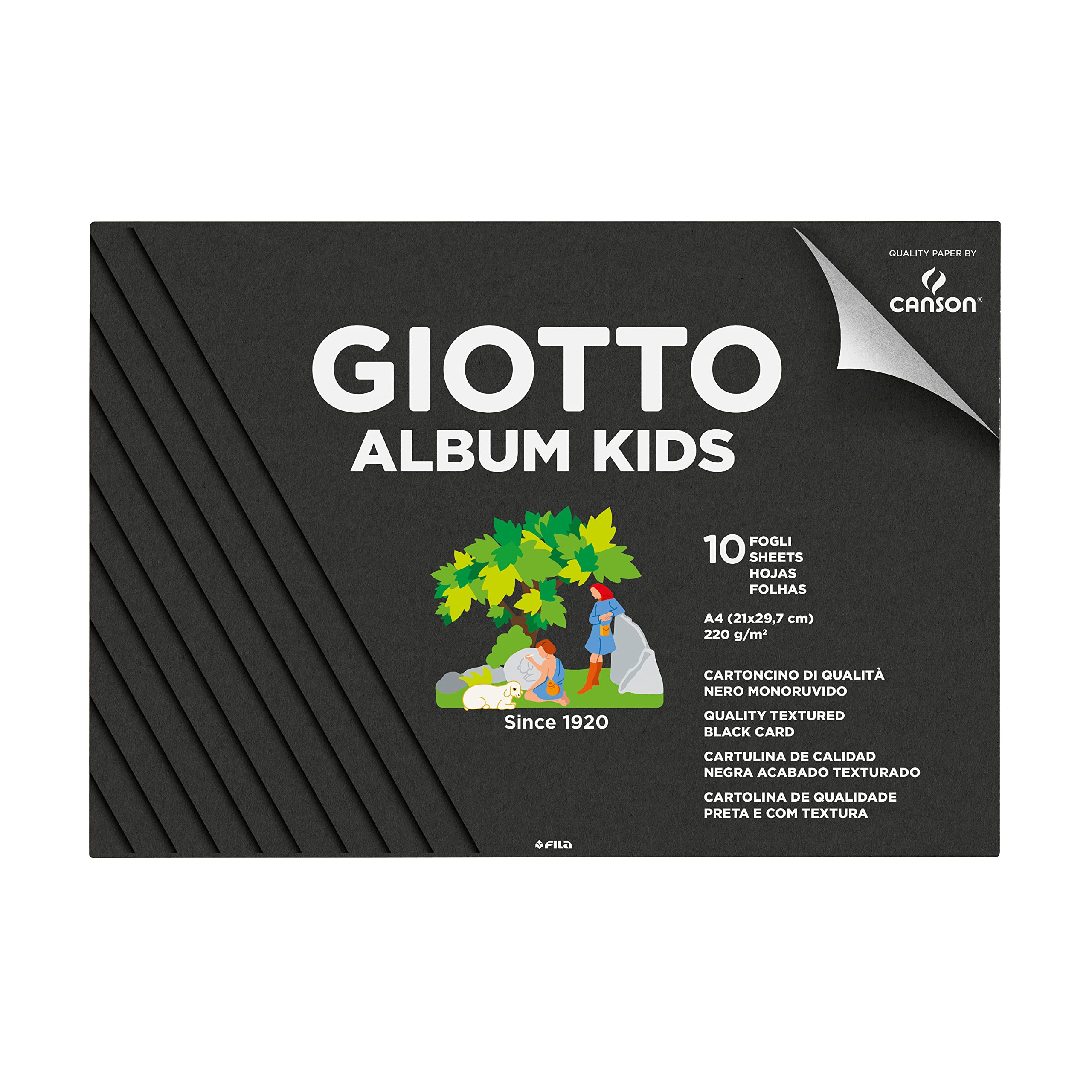 Album da disegno Giotto Kids A4 10 ff. da 220 g monoruvidi nero F580600