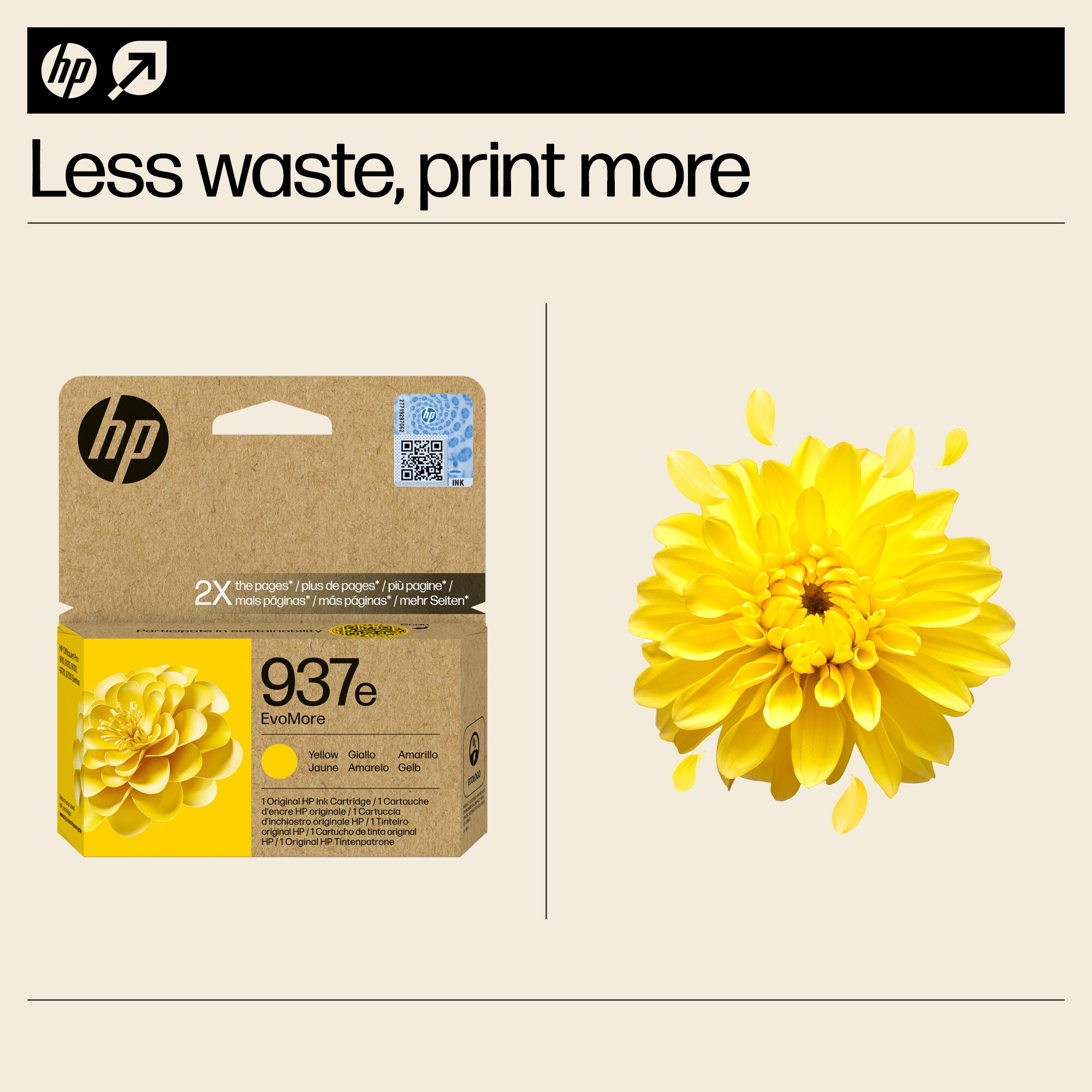 Hp Cartuccia Ink Giallo _ 937e EvoMore_1.650 pag