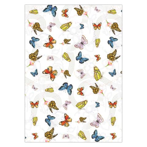 Carta regalo Biembi 70x100 cm in conf. da 5 fogli Farfalle BCVDKTC29