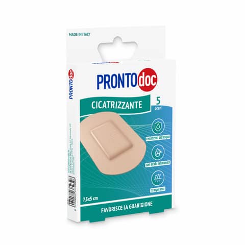 Cerotti in PE 3D rosa cicatrizzante ProntoDoc con acido ialuronico XL 7,5x5 cm - conf. 5 pz - 4034