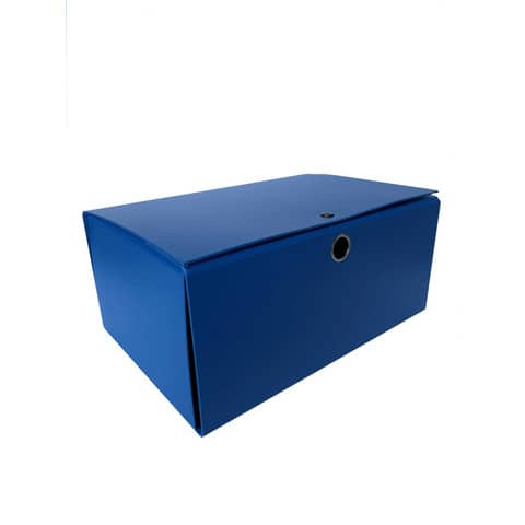 Cartella portaprogetti con bottone Euro-cart Euro Big - 25x35 cm dorso 20 cm - blu - YCP-PPL20BL