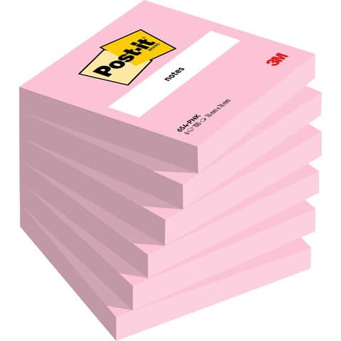 Foglietti Post-it® rosa 100 fogli/blocchetto conf. 6 pz 76x76 mm 7100296463