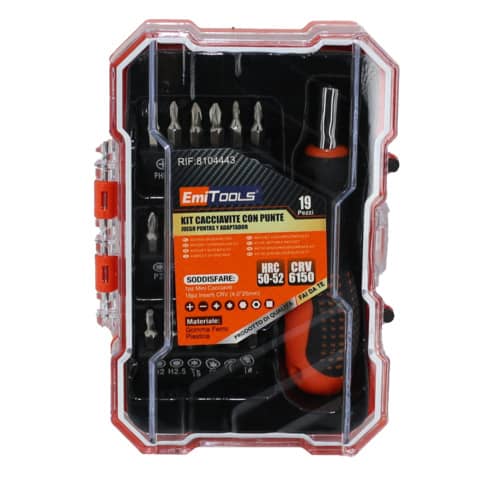 Kit cacciavite Emi conf. da 19 pezzi assortiti 8104443