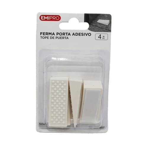 Ferma porta adesivo antiurto Emi conf. 4 pz 50x18x13 mm 8501657