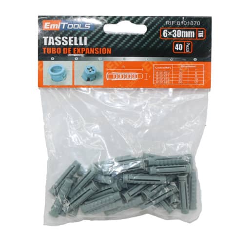 Tasselli per muro Emi D.6 mm conf. da 40 pezzi 8101870