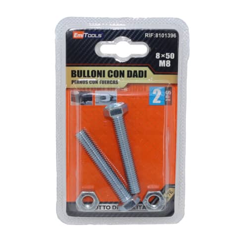 Bulloni con dadi Emi conf. 2 pz M8x50 mm 8101396