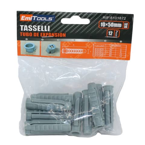 Tasselli per muro Emi D.10 mm conf. da 12 pezzi 8101872