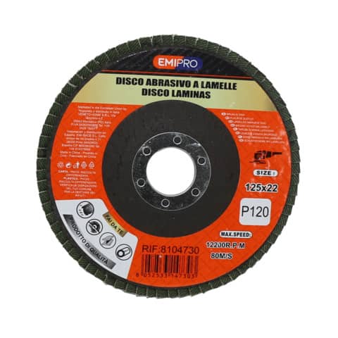 Disco abrasivo a lamelle Emi 125x22 mm grana P120 8104730