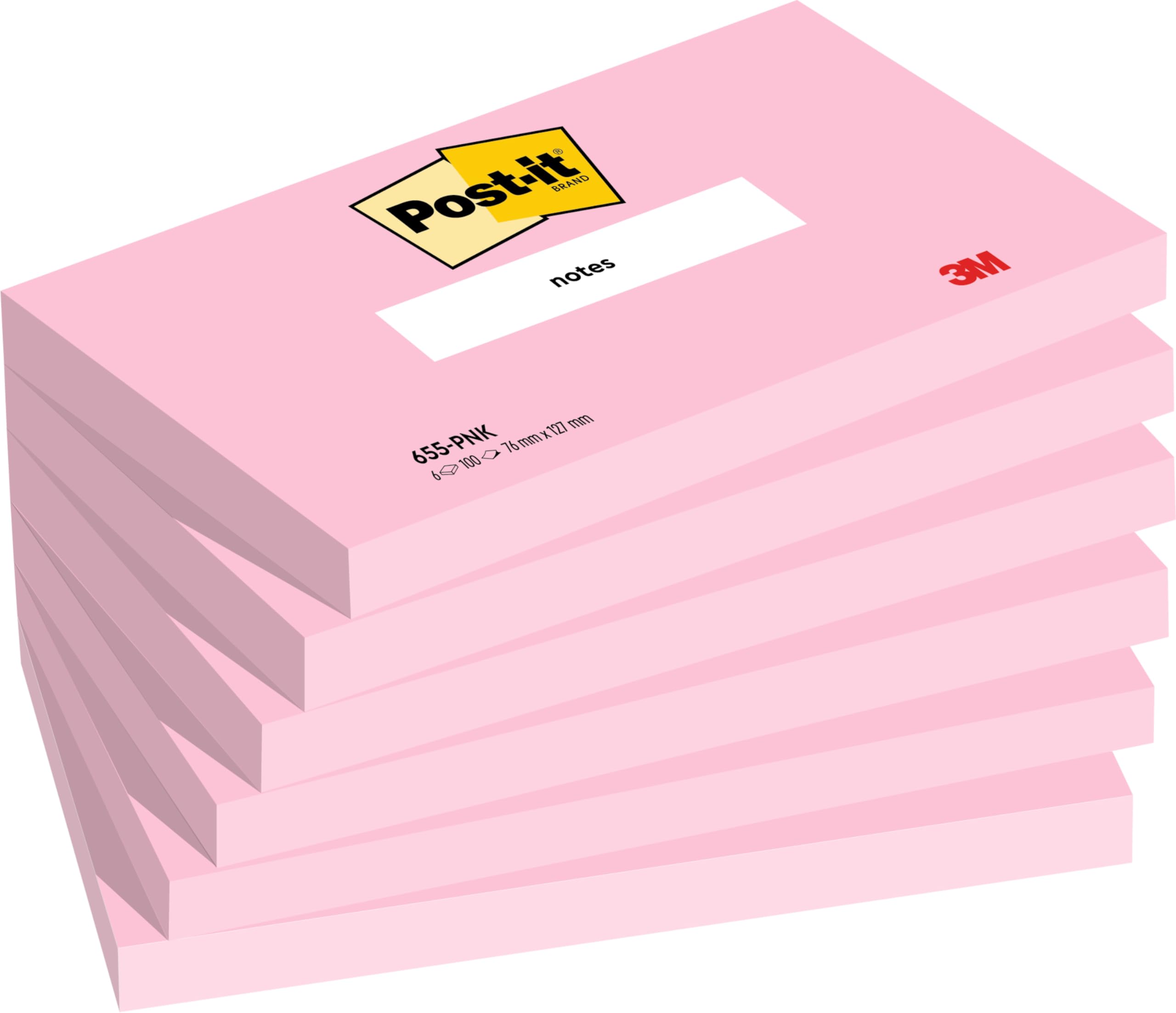 Foglietti Post-it® rosa 100 fogli/blocchetto conf. 6 pz 76x127 mm 7100259212