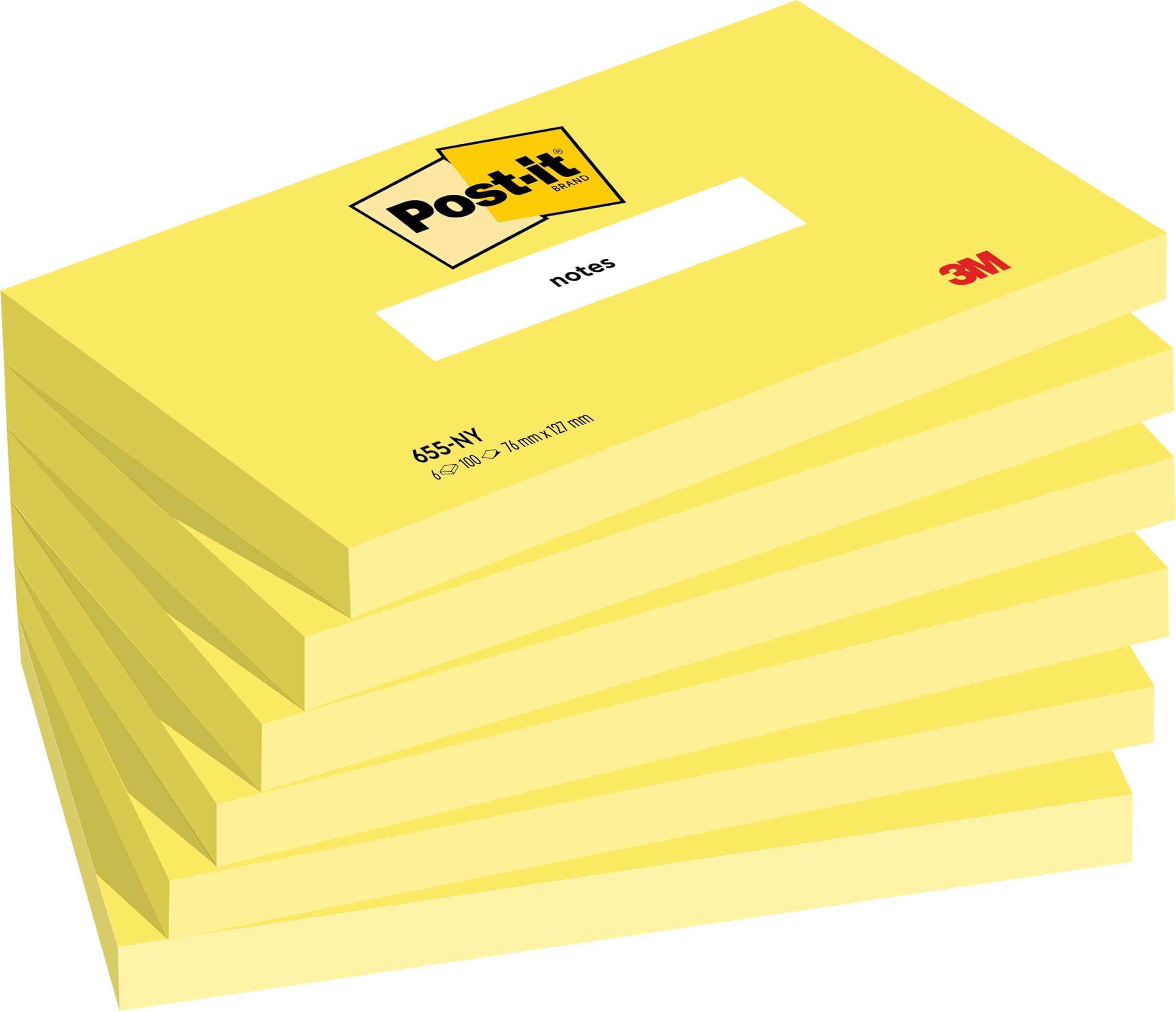 Foglietti Post-it® giallo 100 fogli/blocchetto conf. 6 pz 76x127 mm 7100296122