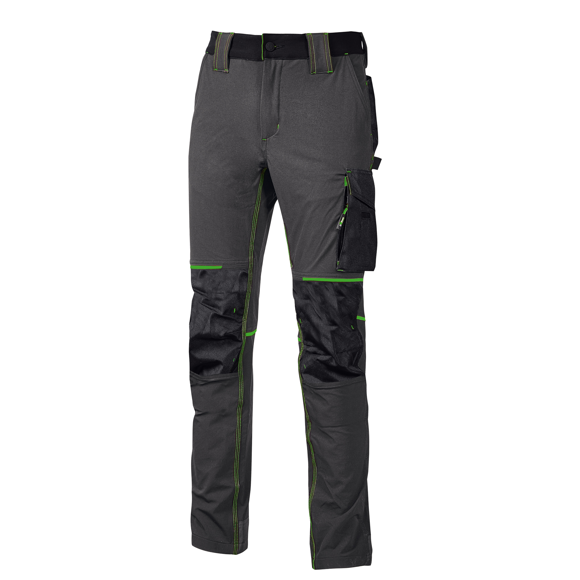 Pantaloni da lavoro Atom taglia XXL grigio/verde U-power