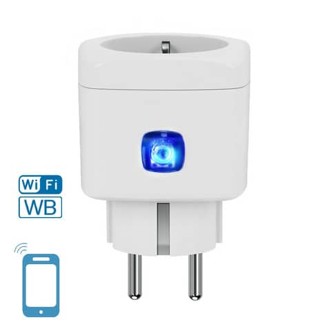 Adattatore Schuko WiFi WB Smart a 1 via Aigostar bianco 201951