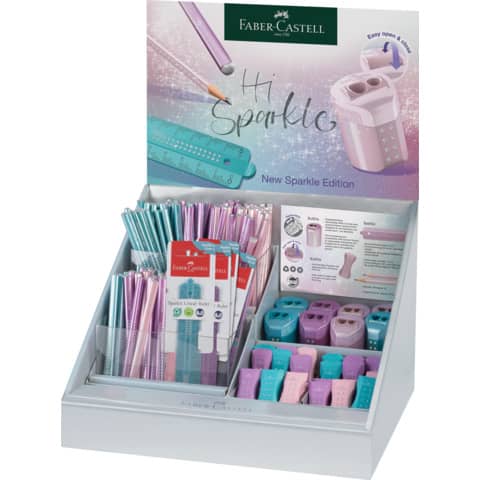 Espositore matite in grafite Faber-Castell Sparkle - 236 pezzi - colori fusto assortiti - 118247